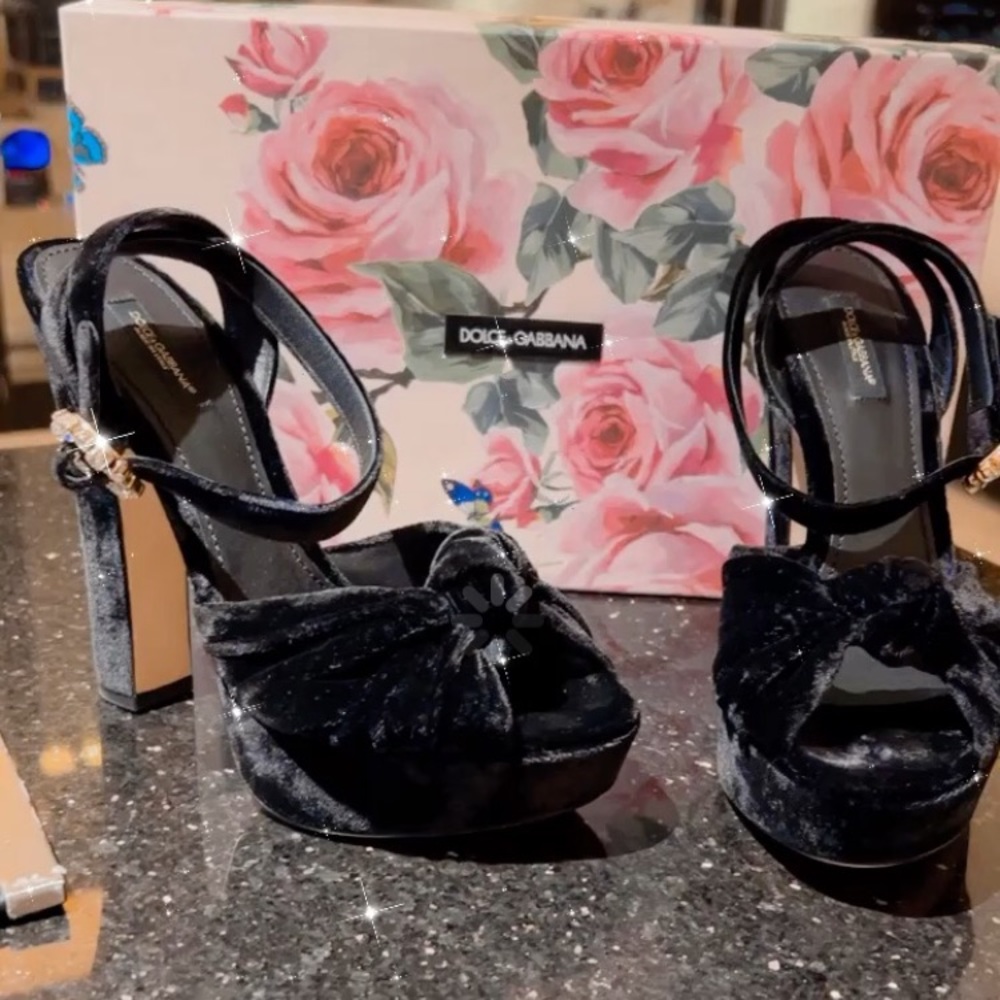 Dolce & Gabbana suede wedge heels